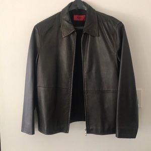 Hugo Boss Brown Leather Jacket